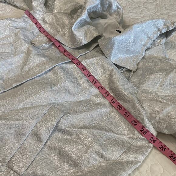 Lafayette 148 Metallic Ruffle Zip Dress Jacket Plus Size 14 New Formal Business - Picture 5 of 12